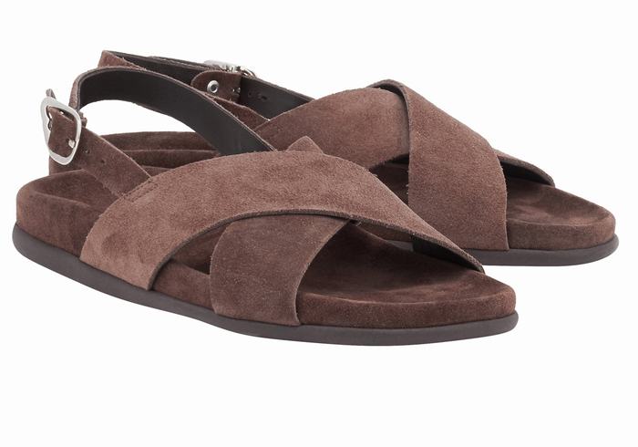 Sandali Casual Ancient Greek Sandals Ikesia Donna Marroni Scuro | YLC4793VC