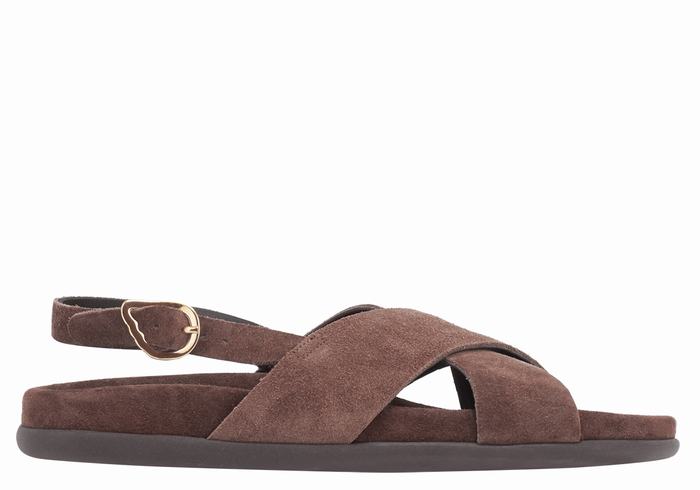 Sandali Casual Ancient Greek Sandals Ikesia Donna Marroni Scuro | YLC4793VC