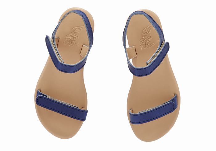 Sandali Casual Ancient Greek Sandals Little Poros Soft Bambino Blu Scuro | EQJ2897EJ