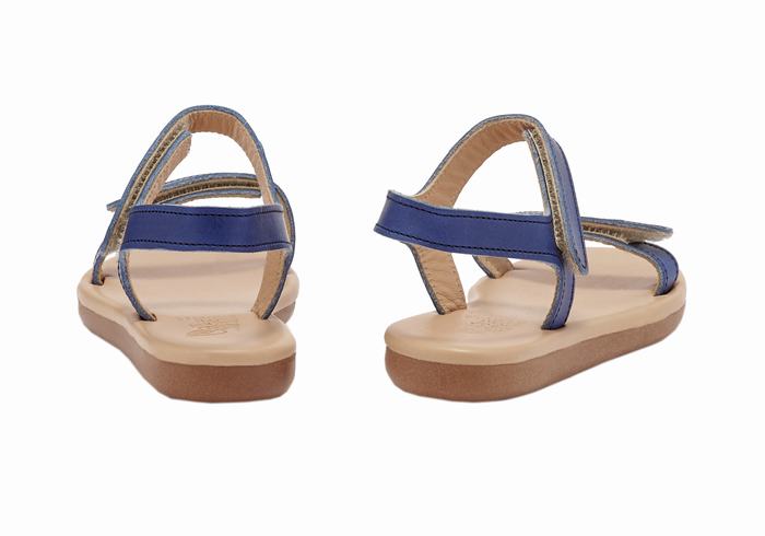 Sandali Casual Ancient Greek Sandals Little Poros Soft Bambino Blu Scuro | EQJ2897EJ