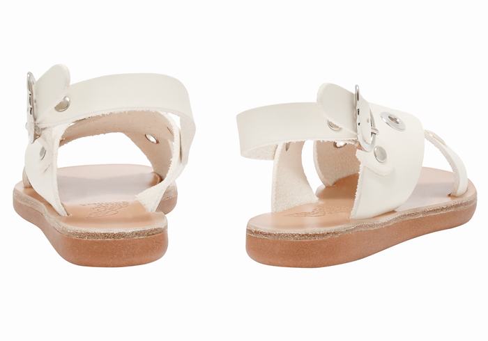 Sandali Casual Ancient Greek Sandals Little Maria Eyelets Soft Bambino Bianche | BBF4351IG