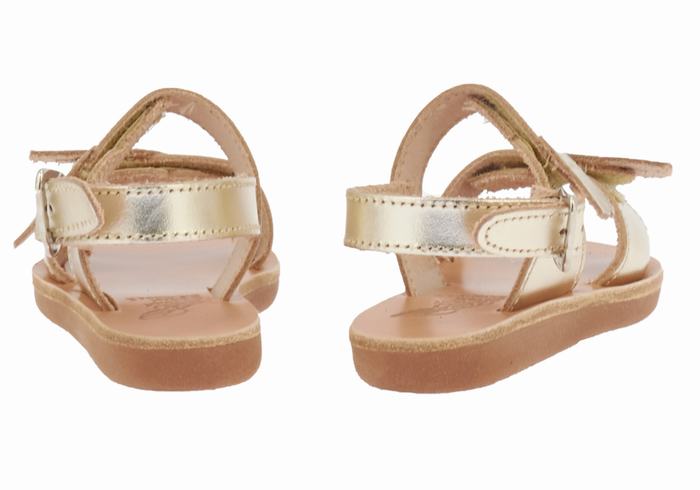 Sandali Casual Ancient Greek Sandals Little Iliada Soft Bambino Oro Bianche | GSX3424OX