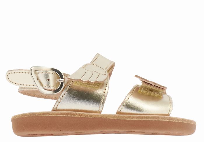 Sandali Casual Ancient Greek Sandals Little Iliada Soft Bambino Oro Bianche | GSX3424OX