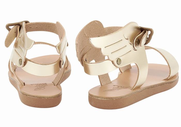 Sandali Casual Ancient Greek Sandals Little Ikaria Soft Bambino Oro Bianche | INI4976YN