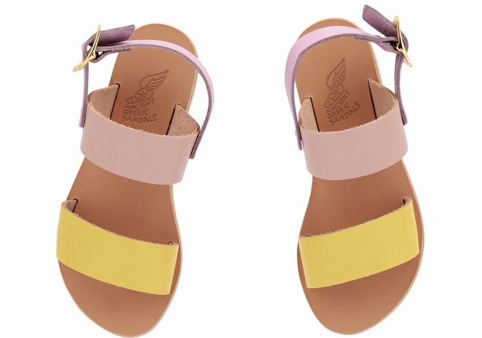 Sandali Casual Ancient Greek Sandals Little Clio Soft Bambino Gialle Rosa Viola | LXW6337GM