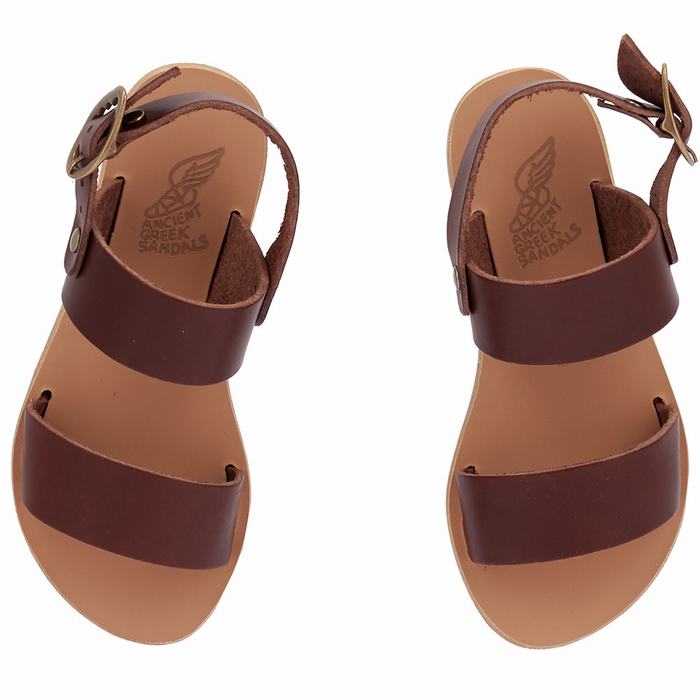 Sandali Casual Ancient Greek Sandals Little Clio Soft Bambino Caffè | UQZ6215ZZ