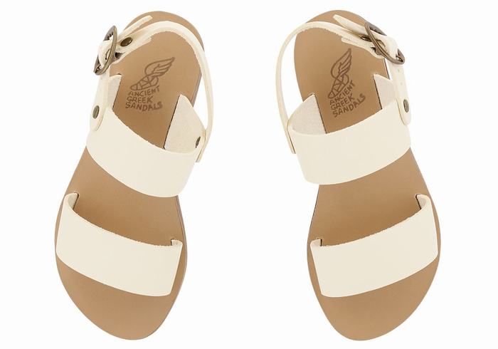 Sandali Casual Ancient Greek Sandals Little Clio Soft Bambino Bianche | JJR10097HC