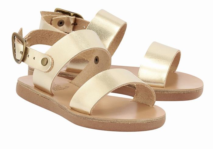 Sandali Casual Ancient Greek Sandals Little Clio Soft Bambino Oro Bianche | BLL7481FC