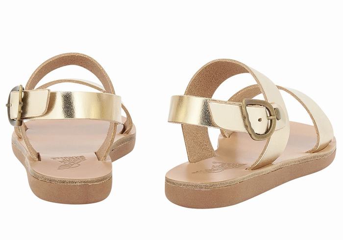 Sandali Casual Ancient Greek Sandals Little Clio Soft Bambino Oro Bianche | BLL7481FC