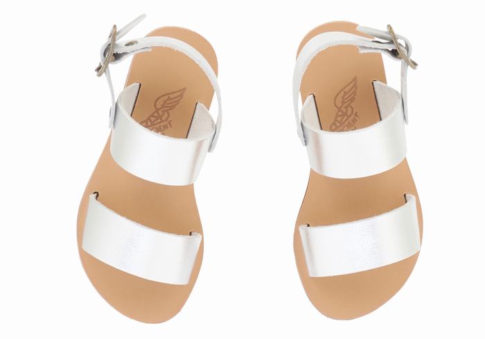 Sandali Casual Ancient Greek Sandals Little Clio Soft Bambino Argento | QTP2869HL