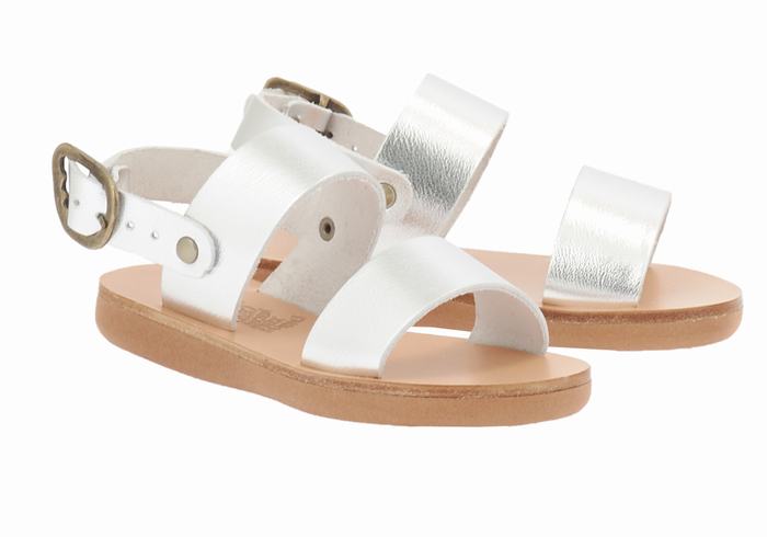 Sandali Casual Ancient Greek Sandals Little Clio Soft Bambino Argento | QTP2869HL