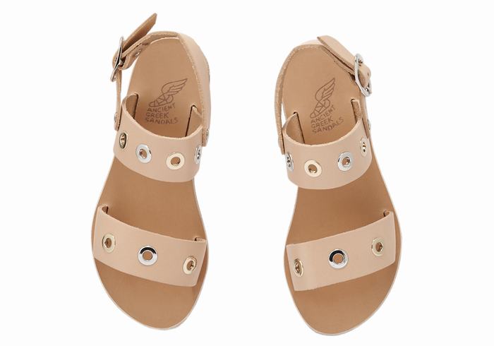 Sandali Casual Ancient Greek Sandals Little Clio Eyelets Soft Bambino Beige | APB8746AI