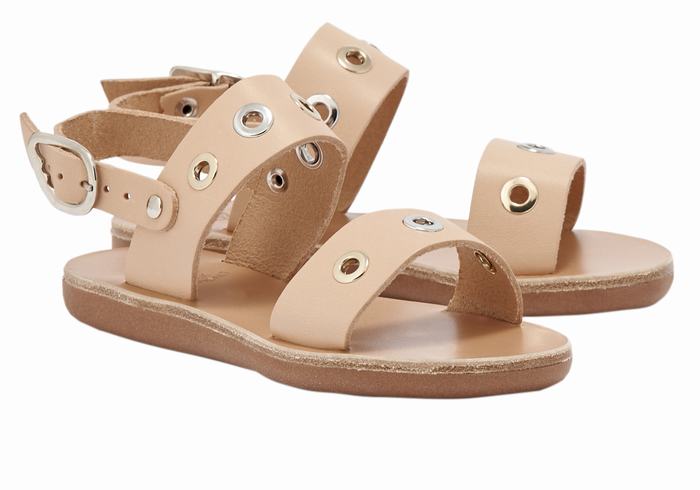 Sandali Casual Ancient Greek Sandals Little Clio Eyelets Soft Bambino Beige | APB8746AI