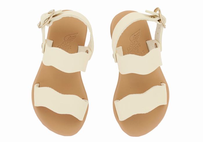 Sandali Casual Ancient Greek Sandals Little Calamos Soft Bambino Bianche | SMB3368CQ