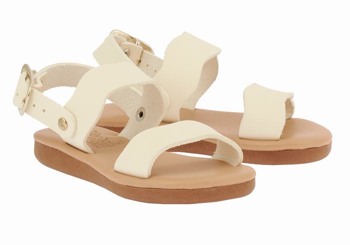 Sandali Casual Ancient Greek Sandals Little Calamos Soft Bambino Bianche | SMB3368CQ