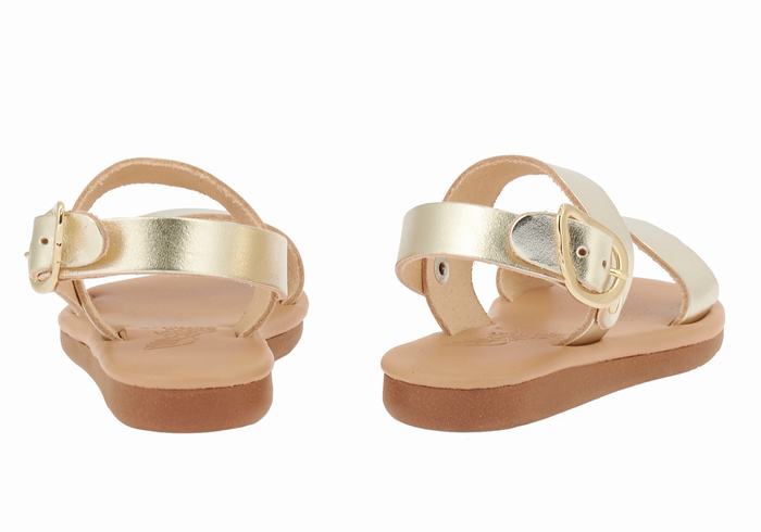 Sandali Casual Ancient Greek Sandals Little Calamos Soft Bambino Oro Bianche | BRD6317SB