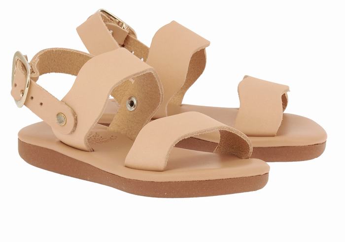 Sandali Casual Ancient Greek Sandals Little Calamos Soft Bambino Beige | UYV936VT