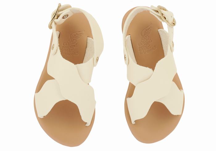 Sandali Casual Ancient Greek Sandals Little Atokos Soft Bambino Bianche | SSO5543PM