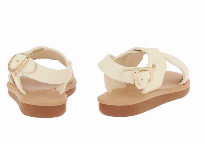 Sandali Casual Ancient Greek Sandals Little Atokos Soft Bambino Bianche | SSO5543PM