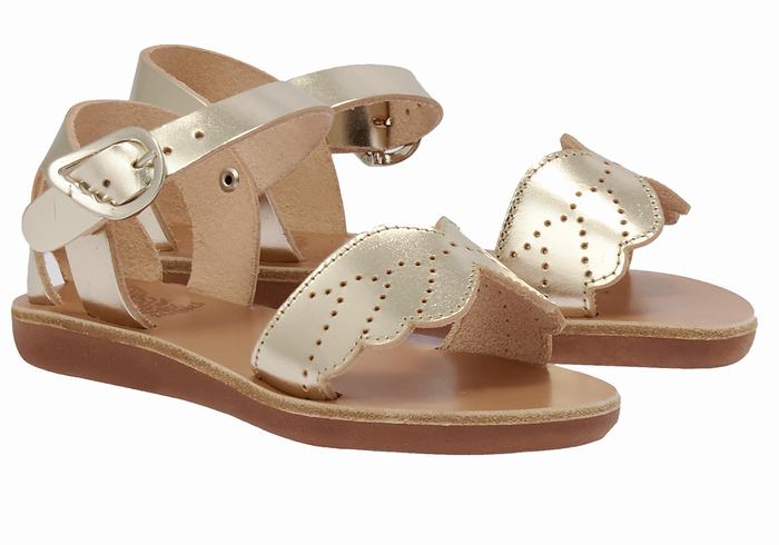 Sandali Casual Ancient Greek Sandals Little Andromeda Soft Bambino Oro Bianche | LUP337VU