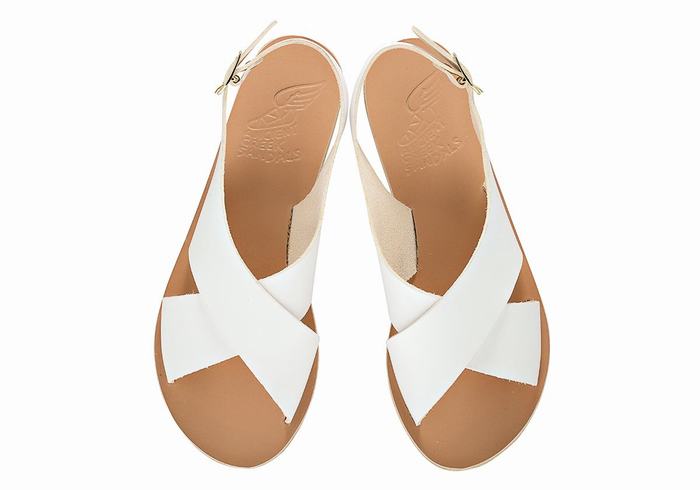 Sandali Casual Ancient Greek Sandals Maria Leather Donna Bianche | UUX6761UR