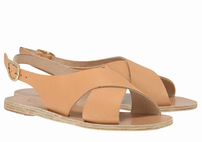 Sandali Casual Ancient Greek Sandals Maria Leather Donna Beige | YUX2811XF