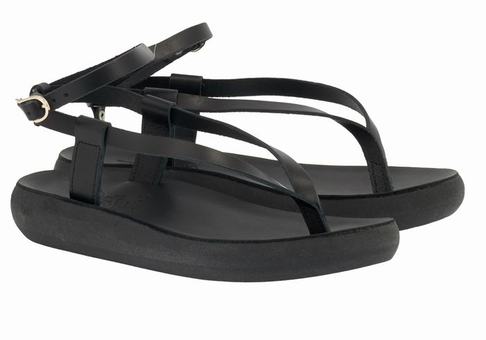 Sandali Con Cinturino Ancient Greek Sandals Salomi Comfort Donna Nere | MUP5458HD