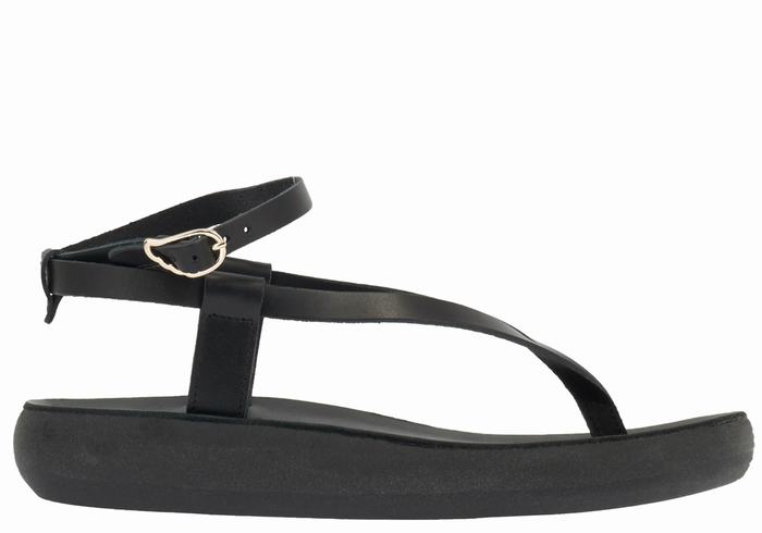 Sandali Con Cinturino Ancient Greek Sandals Salomi Comfort Donna Nere | MUP5458HD