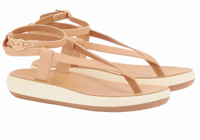 Sandali Con Cinturino Ancient Greek Sandals Salomi Comfort Donna Beige | JYJ7625IL