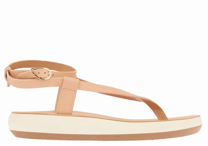 Sandali Con Cinturino Ancient Greek Sandals Salomi Comfort Donna Beige | JYJ7625IL