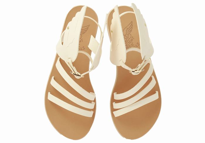 Sandali Con Cinturino Ancient Greek Sandals Ikaria Leather Donna Bianche | BTI8991WC