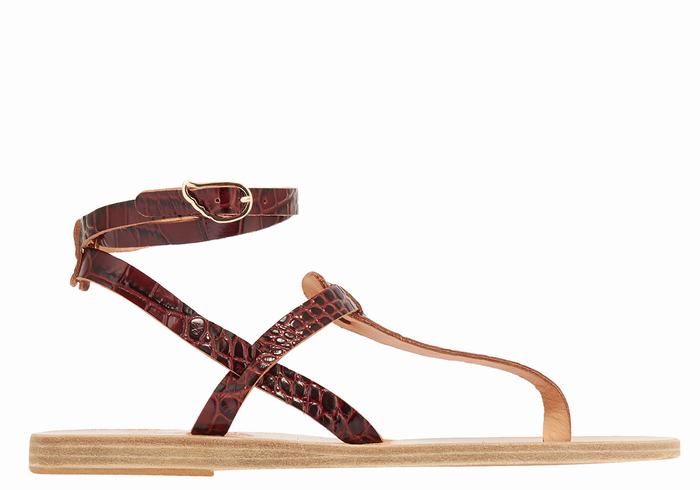 Sandali Con Cinturino Ancient Greek Sandals Estia Donna Rosse Scuro Nere | VVI9396RI