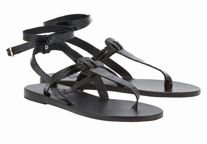 Sandali Con Cinturino Ancient Greek Sandals Estia Donna Nere | TDJ4848XS