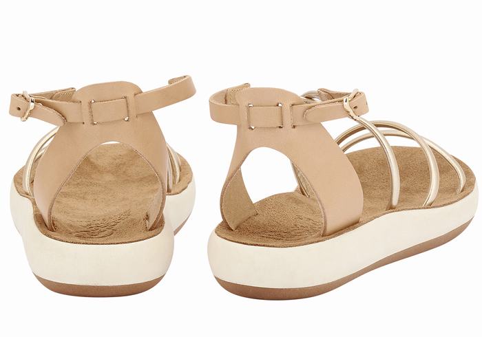 Sandali Con Cinturino Ancient Greek Sandals Anastasia Comfort Donna Beige Oro Bianche | HND6132UD