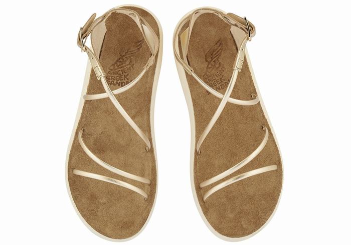 Sandali Con Cinturino Ancient Greek Sandals Anastasia Comfort Donna Oro Bianche | AJV9435LJ