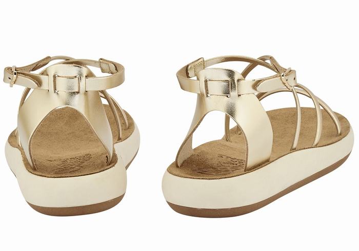 Sandali Con Cinturino Ancient Greek Sandals Anastasia Comfort Donna Oro Bianche | AJV9435LJ