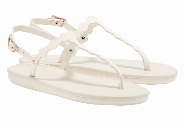 Sandali Con Cinturino Sul Retro Ancient Greek Sandals Velos Flip Flop Donna Bianche | GCF7613VJ