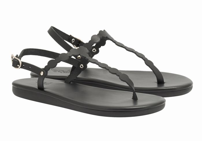 Sandali Con Cinturino Sul Retro Ancient Greek Sandals Velos Flip Flop Donna Nere | AXP8465UW