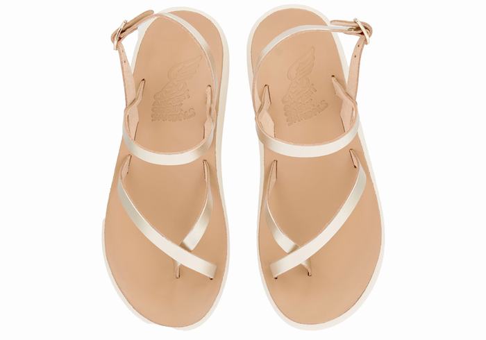 Sandali Con Cinturino Sul Retro Ancient Greek Sandals Tereza Comfort Donna Oro Bianche | RHX6947KZ