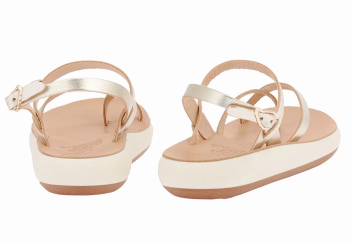 Sandali Con Cinturino Sul Retro Ancient Greek Sandals Tereza Comfort Donna Oro Bianche | RHX6947KZ