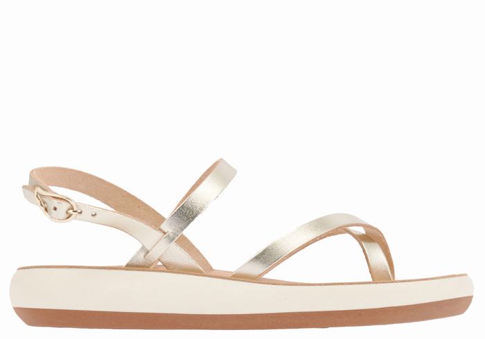 Sandali Con Cinturino Sul Retro Ancient Greek Sandals Tereza Comfort Donna Oro Bianche | RHX6947KZ