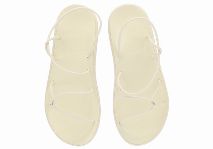 Sandali Con Cinturino Sul Retro Ancient Greek Sandals Taxidi Comfort Donna Bianche | EIQ158HN