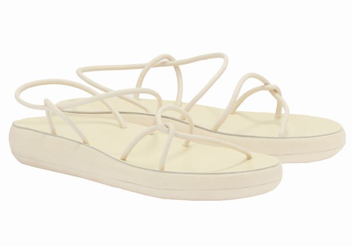 Sandali Con Cinturino Sul Retro Ancient Greek Sandals Taxidi Comfort Donna Bianche | EIQ158HN