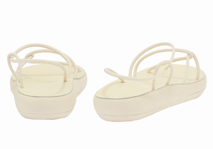 Sandali Con Cinturino Sul Retro Ancient Greek Sandals Taxidi Comfort Donna Bianche | EIQ158HN