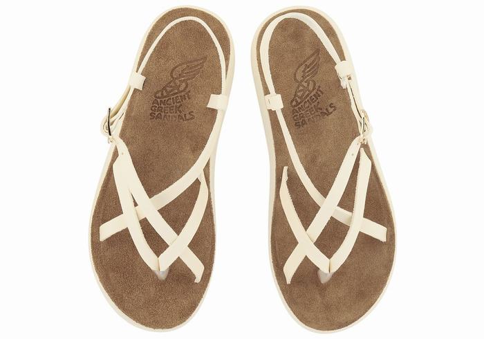 Sandali Con Cinturino Sul Retro Ancient Greek Sandals Semele Comfort Donna Bianche | DBP2348ET