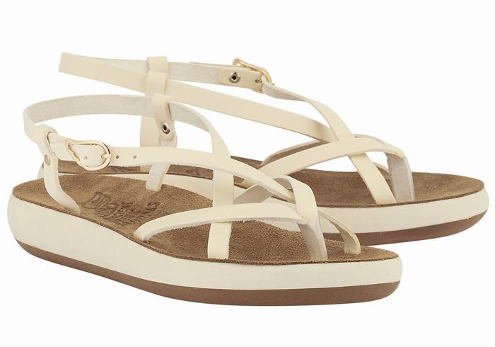 Sandali Con Cinturino Sul Retro Ancient Greek Sandals Semele Comfort Donna Bianche | DBP2348ET