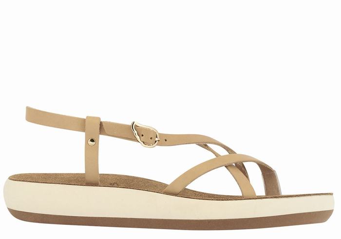 Sandali Con Cinturino Sul Retro Ancient Greek Sandals Semele Comfort Donna Beige | DUY3483HR