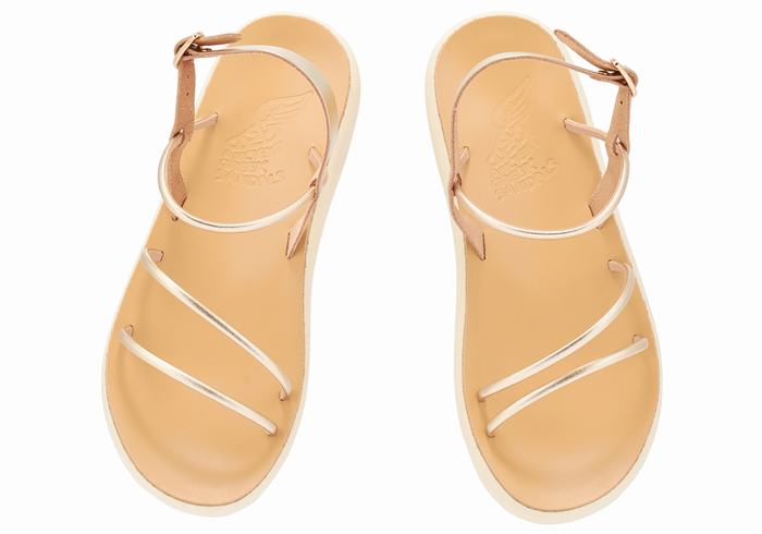 Sandali Con Cinturino Sul Retro Ancient Greek Sandals Polis Donna Oro Bianche | RBH5550BX