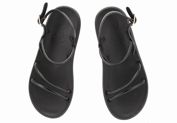 Sandali Con Cinturino Sul Retro Ancient Greek Sandals Polis Donna Nere | NDR2225XL