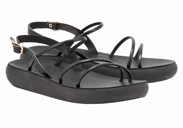 Sandali Con Cinturino Sul Retro Ancient Greek Sandals Polis Donna Nere | NDR2225XL